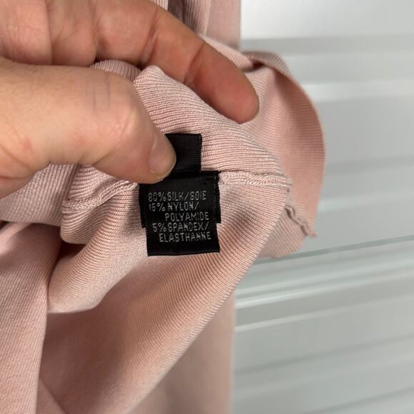 Lafayette 148 New York Silk Blend Pink Buttoned Fitted Tank & Cardigan - Picture 4 of 12